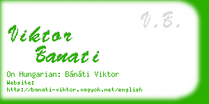 viktor banati business card